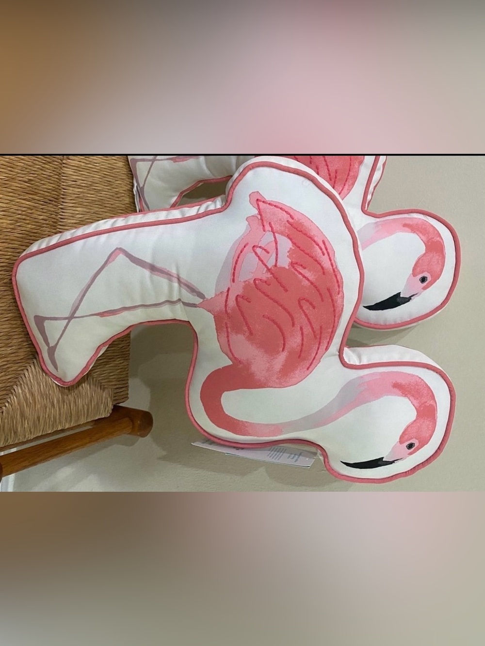 Martha Stewart Indoor Outdoor Flamingo Shaped Pillow - Brand new! - Picture 4 of 7